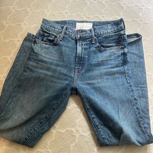 MOTHER Superior Blue Ankle Jeans